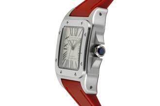 Thumbnail von Cartier Santos 100 Medium Automatik Edelstahl Herrenuhr Ref. W20106X8