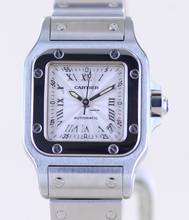Thumbnail von Cartier Santos Galbée De Cartier Galbée Stahl silver roman dial Klassik Automatik Lady B+P