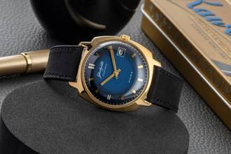 Thumbnail von Glashütte Original Spezimatic Messing vergoldet Automatik Herrenuhr Vintage Klassiker
