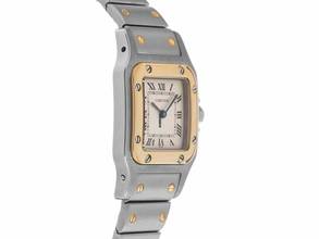 Thumbnail von Cartier Santos Galbée Lady PM Ref.1567 1998 Box&Beschreibung sehr Gut Vintage Santos Galbee Lady PM kleines Modell