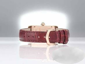 Thumbnail von Cartier Tank Américaine Rosegold 750 2018 Lederband W2607456 Damen Gold