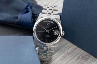 Thumbnail von Tudor Prince Date Day Black Dial Edelstahl Automatik Ref. 76200 Papiere 2013