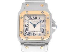 Thumbnail von Cartier Santos Galbée Lady PM kleines Modell Ref.166930 1990 Full Set sehr gut Vintage Santos Galbee Lady PM kleines Modell