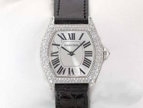 Thumbnail von Cartier Tortue Kleines Modell Weissgold 750 Diamanten Wa504931 Handaufzug 18kt White Gold