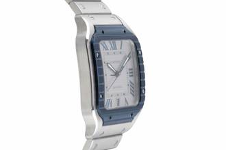 Thumbnail von Cartier Santos De Cartier Blue Stahl Automatik Herrenuhr Ref. WSSA0047 B&P 2023
