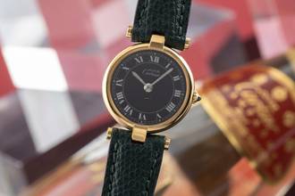 Thumbnail von Cartier Vendome must de Cartier Vendome SM 925 Silber vergoldet Damenuhr Ref. 84978913