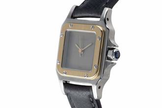 Thumbnail von Cartier Santos Lady Stahl / Gold Automatik Damenuhr Ref. 0902