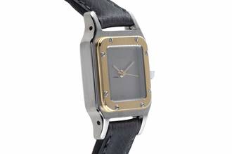 Thumbnail von Cartier Santos Lady Stahl / Gold Automatik Damenuhr Ref. 0902