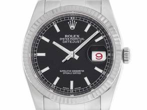  Rolex Datejust 36 Roulette Ref.116234 2015 Full Set sehr gut Vintage Datejust Roulette Stahl 18kt Weißgold 