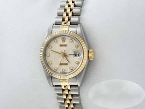  Rolex Lady-Datejust Stahl Gelbgold 750 1996 Diamanten Automatik Stainless Steel 18kt Yellow Gold Jubilé-band Chronometer Oyster 