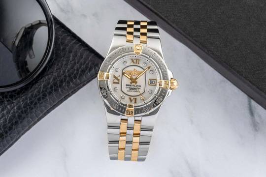  Breitling Starliner Edelstahl / Gold Quarz MOP Dial Diamonds Damen Ref. B71340 