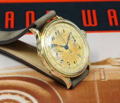 Eberhard & Co. Extra-Fort STUNNING PINK GOLD PRE EXTRA-FORT BREGUET DIAL RARE VINTAGE