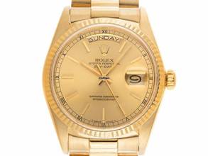  Rolex Day-Date 36 Ref.18038 1979 Full Set sehr gut Vintage Day-Date open 6/9 18kt Gelbgold 125g 