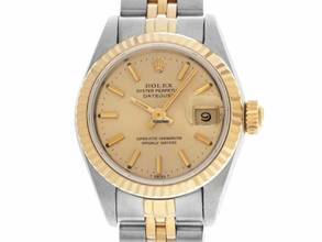 Thumbnail von Rolex Lady-Datejust open 6/9 Ref.69173 1985 Full Set wie Neu Vintage Datejust Lady open 6/9