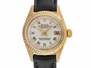  Rolex Lady-Datejust Ref.69178 1990 Box&Beschreibung sehr gut Vintage Datejust Lady 18kt Gelbgold open 6/9 