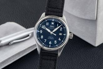 Thumbnail von IWC Fliegeruhr Mark Pilot Mark XX Blue Dial Stahl Automatik Herrenuhr Ref. IW328203 B&P 2023