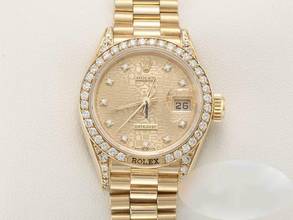  Rolex Lady-Datejust Gelbgold 750 Diamanten Brillanten Automatik Gold Damen 