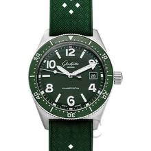  Glashütte Original Green Rubber Strap Watch 39.5mm Dial Glashütte NEW FULL SET 