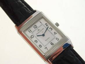 Thumbnail von Jaeger-LeCoultre Reverso Classique Classic im sehr guten Zustand mit neuem schwarzem Krokoband Classic Modell 23 x 38 mm