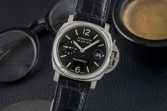  Panerai Luminor Marina Automatic Stahl Automatik Herrenuhr Ref. PAM00048 B&P 2007 