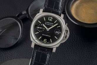  Panerai Luminor Marina Automatic Stahl Automatik Herrenuhr Ref. PAM00048 B&P 2007 