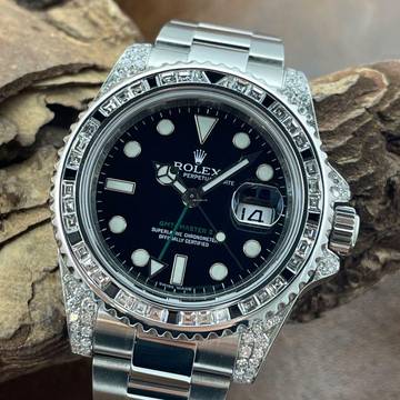  Rolex GMT-Master II Oyster Perpetual GMT-Master II - Ref. 116710 - AFTERMARKET diamond setting - FULLSET 