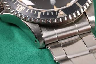 Thumbnail von Rolex Submariner (No Date) ref. 5513 aus 1967 – Traumhafte Vanille-Patina & graue Lünette – Nietenflexband