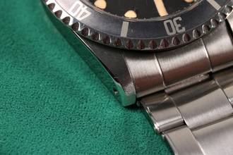 Thumbnail von Rolex Submariner (No Date) ref. 5513 aus 1967 – Traumhafte Vanille-Patina & graue Lünette – Nietenflexband