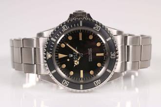 Thumbnail von Rolex Submariner (No Date) ref. 5513 aus 1967 – Traumhafte Vanille-Patina & graue Lünette – Nietenflexband