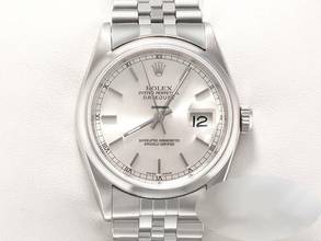  Rolex Datejust 36 36mm 16200 Edelstahl 2000 Automatik Herren Damen Stahl Stainless Steel Jubilé-band Chronometer Oyster White Dial 