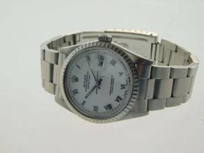 Thumbnail von Rolex Datejust Stahl 36 mm Stella Dial römisch T Swiss Made T v 1987 im Top Zustand R Serie seltenes Stella Zifferblatt