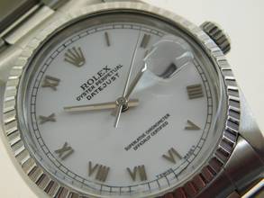 Thumbnail von Rolex Datejust Stahl 36 mm Stella Dial römisch T Swiss Made T v 1987 im Top Zustand R Serie seltenes Stella Zifferblatt