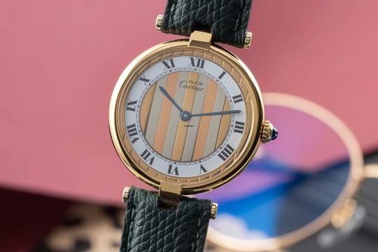  Cartier Trinity Vendome LC GM Vermeil 925 Silber Trinity Dial Medium Size Ref. 590003 