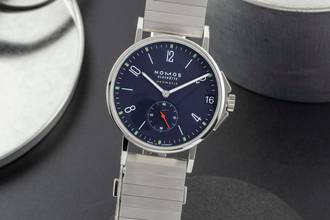  NOMOS Ahoi Neomatik 38 Stahl Automatik Herrenuhr Ref. 528 B&P 