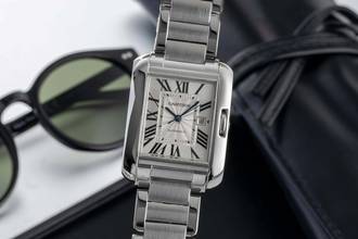 Thumbnail von Cartier Tank Anglaise Silver Dial Stahl Automatik Herren Ref. W5310009 Papiere