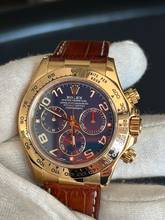 Thumbnail von Rolex Daytona 116518 Daytona LC 100-NOS-Neuer Service Full Set Blue Racing Dial 18k Gelbgold