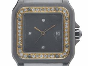 Thumbnail von Cartier Santos GM Großes Modell Ref.2961 1987 Full Set sehr gut Vintage Santos GM großes Modell Diamanten