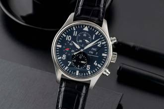 Thumbnail von IWC Fliegeruhr Chronograph Pilot´s Day-Date Chronograph Automatik Herrenuhr IW377709 B&P 2017