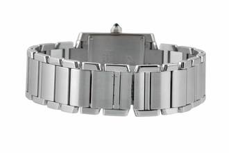 Thumbnail von Cartier Tank Française Silver Dial Medium Edelstahl Damenuhr Ref. W51011Q3