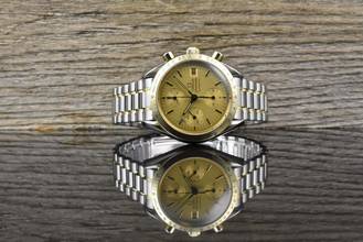  Omega Speedmaster Date 39 Automatik TOP VINTAGE Steel / Gold 