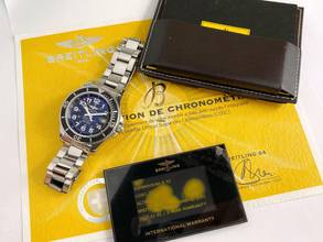 Thumbnail von Breitling Superocean II a17365C9 Full Set Black Dial Box Papers a17365C9