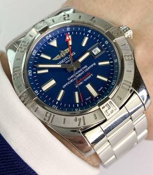  Breitling Avenger II GMT a3239011 Full Set Blue Dial Box Papers a3239011 