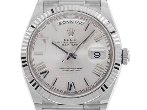  Rolex Day-Date 40 Ref.228239 2015 Full Set wie Neu Vintage Day-Date 18kt Weißgold 