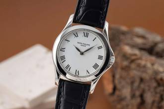 Thumbnail von Patek Philippe Calatrava 18k (0,750) Weissgold Handaufzug Damenuhr Ref. 4905