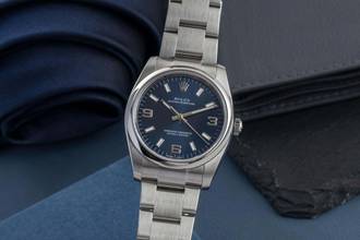 Rolex Air King 34 Blue Dial Oyster Stainless Steel Automatic Ref. 114200