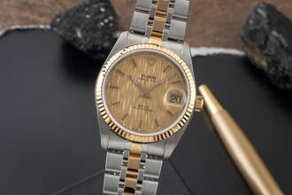 Thumbnail von Tudor Prince Date Stahl / Gold Linen Dial Automatik Ref. 74033 Paper 2001