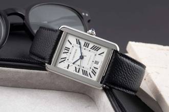 Thumbnail von Cartier Tank Solo XL stainless steel automatic men's watch Ref. WSTA0029 B&P