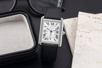 Thumbnail von Cartier Tank Solo XL stainless steel automatic men's watch Ref. WSTA0029 B&P