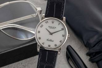 Rolex Cellini 18k (0.750) white gold manual winding men's watch Ref. 5116 classic