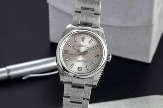Rolex Air King 34 Silver Dial Oyster Stainless Steel Automatic Ref. 114200 B&P 2017